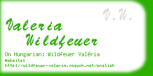 valeria wildfeuer business card